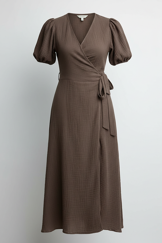 Floral print midi dress, fabric detail.