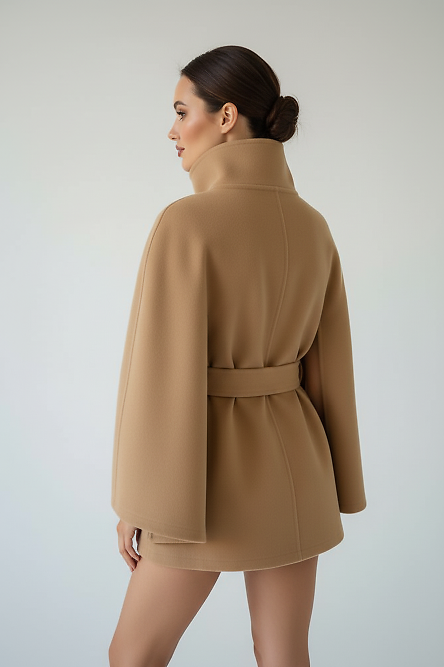 Vintage cape jacket fabric texture detail.