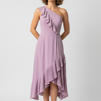 woman wearing black sleeveless cutout maxi dress, front view, standing, hands relaxed