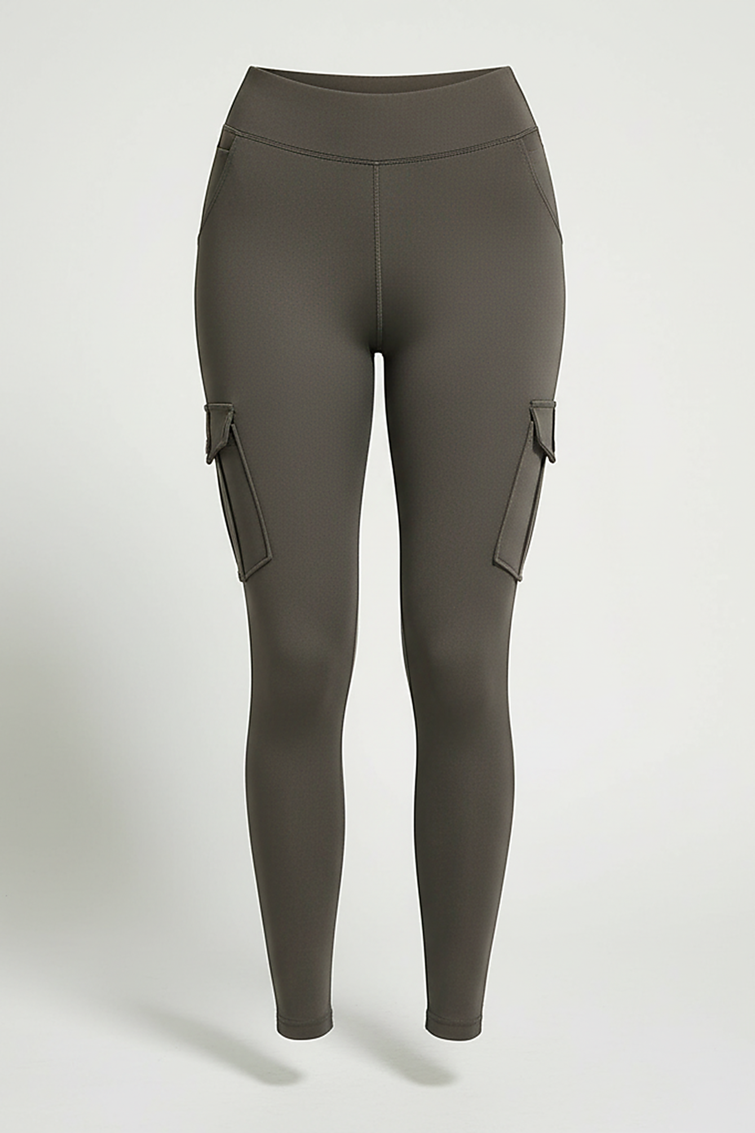 Seamless yoga pant, alternate angle on model.