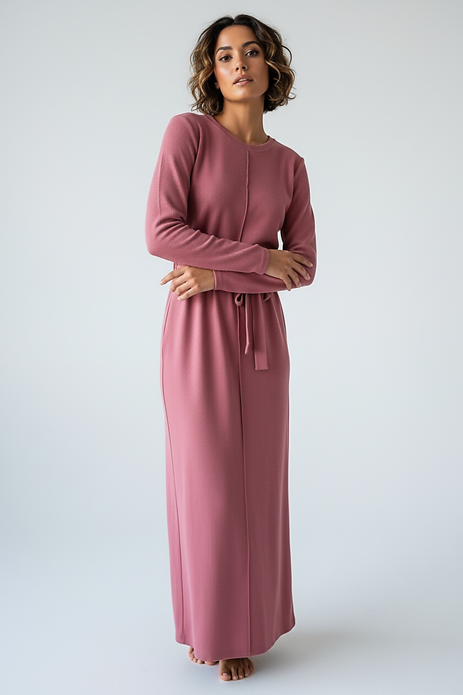 Pleated Halter Mini Dress - Thorne & Ivy