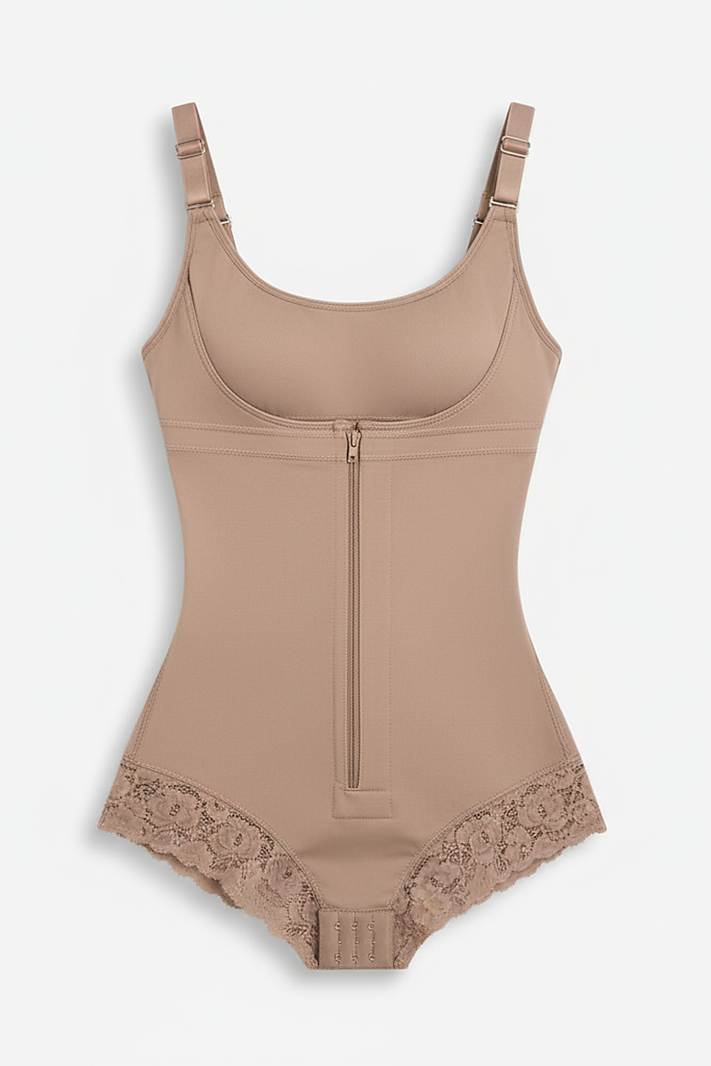 Neutral shapewear girdle, alternate angle view.