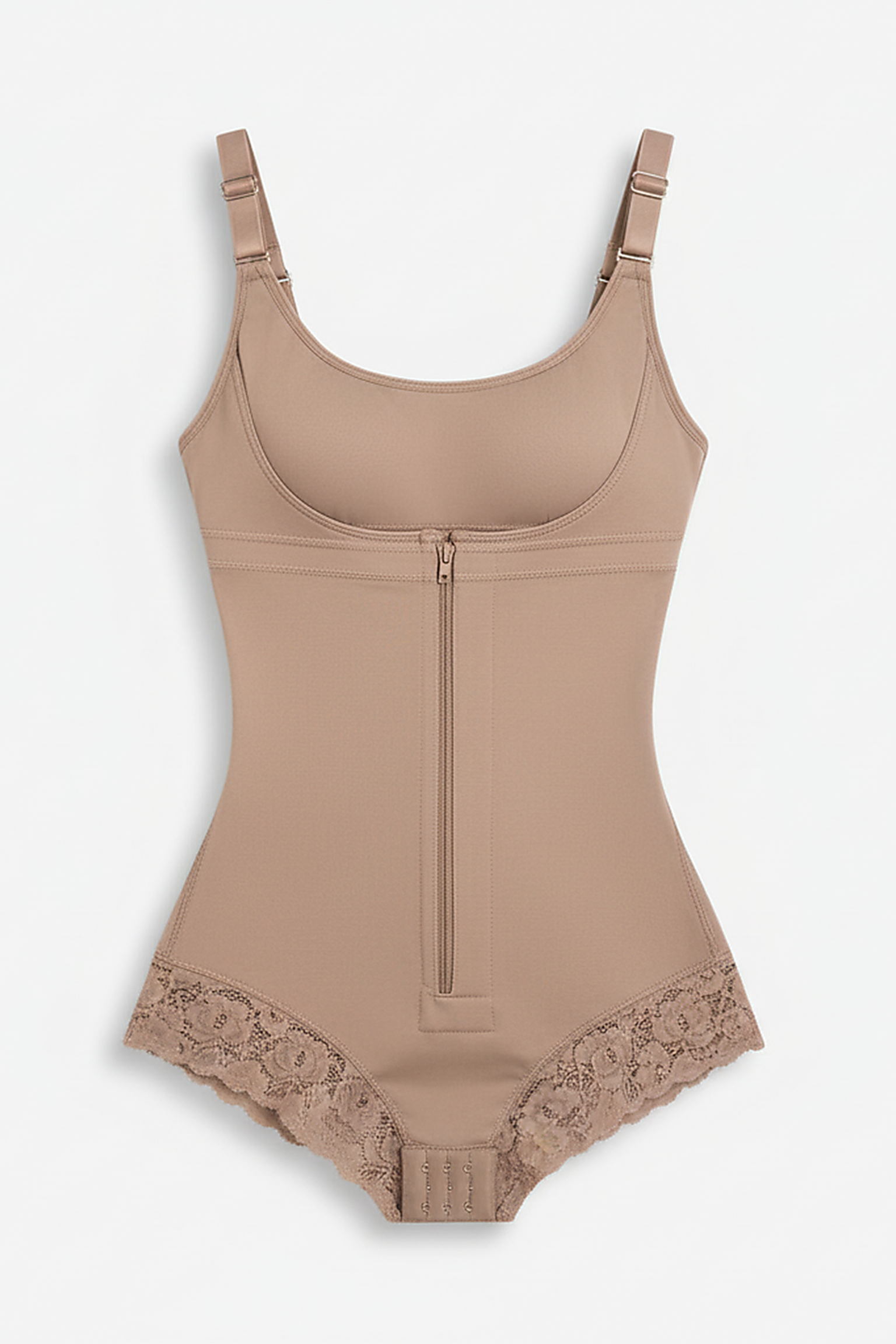 Neutral shapewear girdle, alternate angle view.