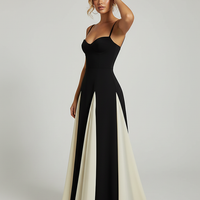 Elegant Contrast Panel Maxi Dress - Thorne & Ivy