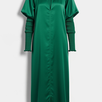 Satin Button Down Maxi Dress - Thorne & Ivy