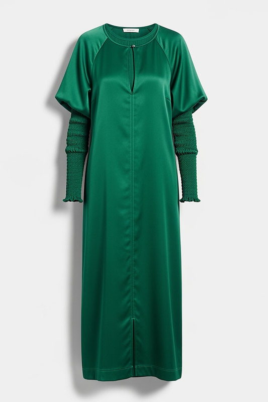 Satin Button Down Maxi Dress - Thorne & Ivy