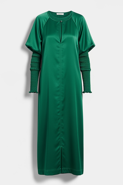 Satin Button Down Maxi Dress - Thorne & Ivy