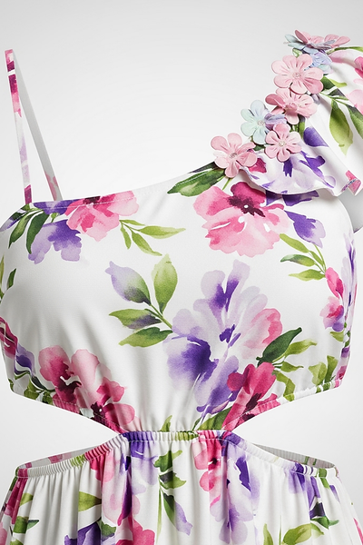 Purple Halter Tiered Maxi Dress - Thorne & Ivy