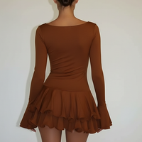 Ruffle Hem Flare Sleeve Mini Dress - Thorne & Ivy