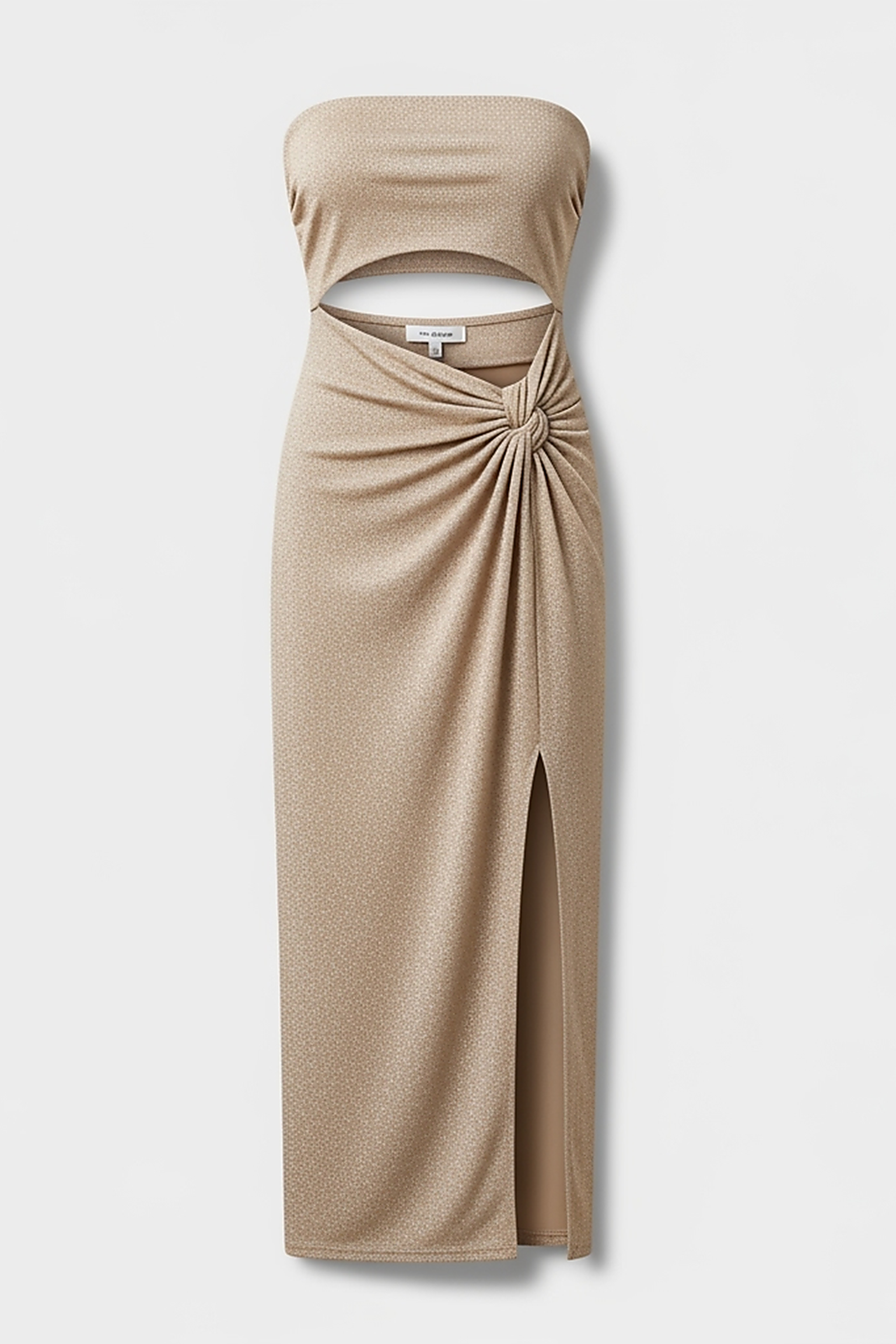 Ruffled Neck Strap A-Line Gown - Thorne & Ivy