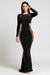 Bandage Backless Long Sleeve Maxi Dress - Thorne & Ivy