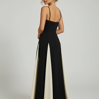 Elegant Contrast Panel Maxi Dress - Thorne & Ivy