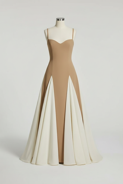Elegant Contrast Panel Maxi Dress - Thorne & Ivy