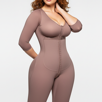 Full-body shaper, side view on model.