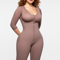 Full-body shaper, front view on model.