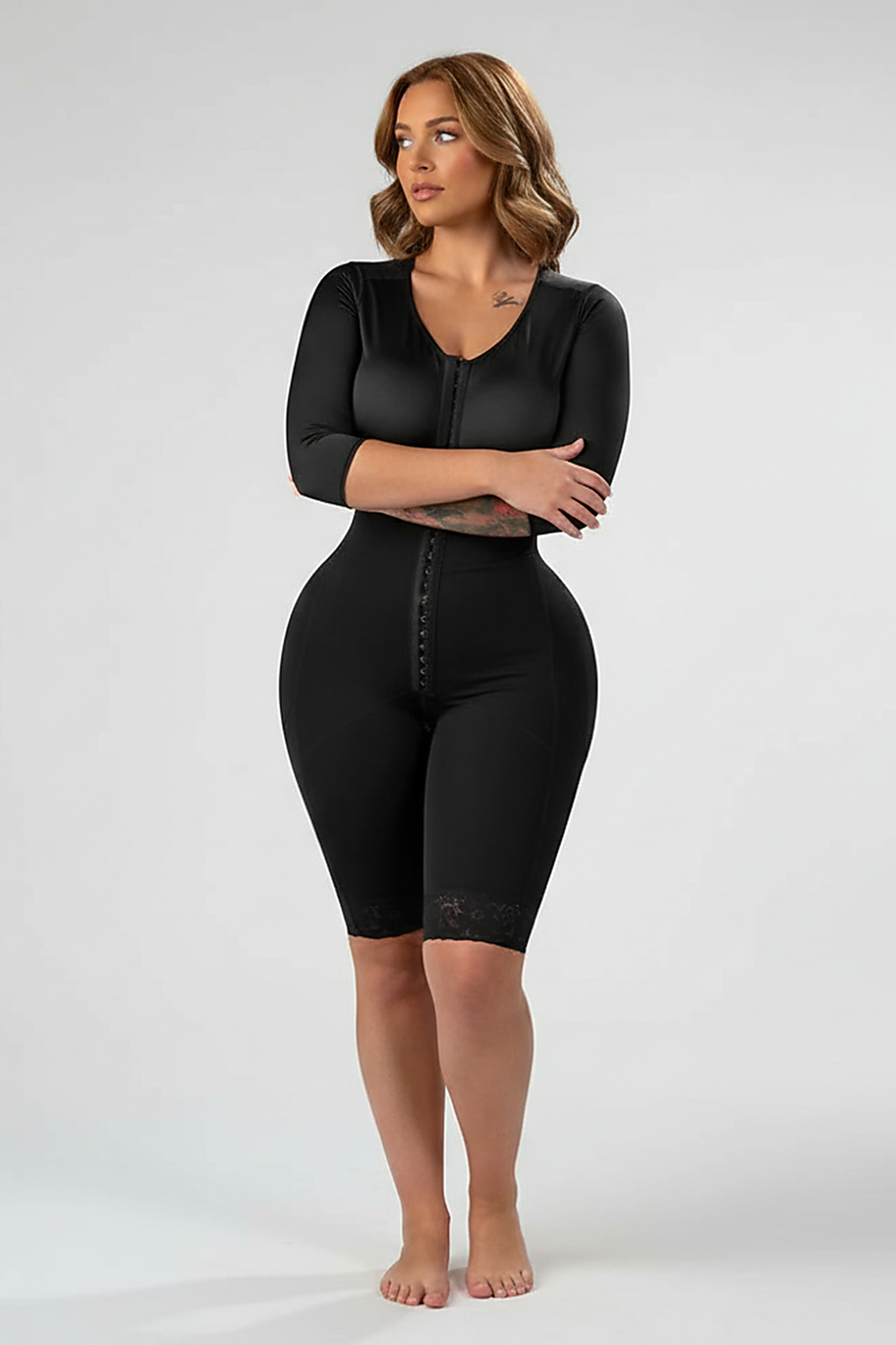 Nude shaper, front view on model.