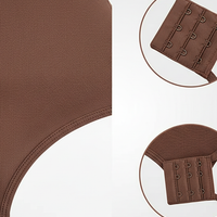 Spandex thong bodysuit, fabric detail close-up.