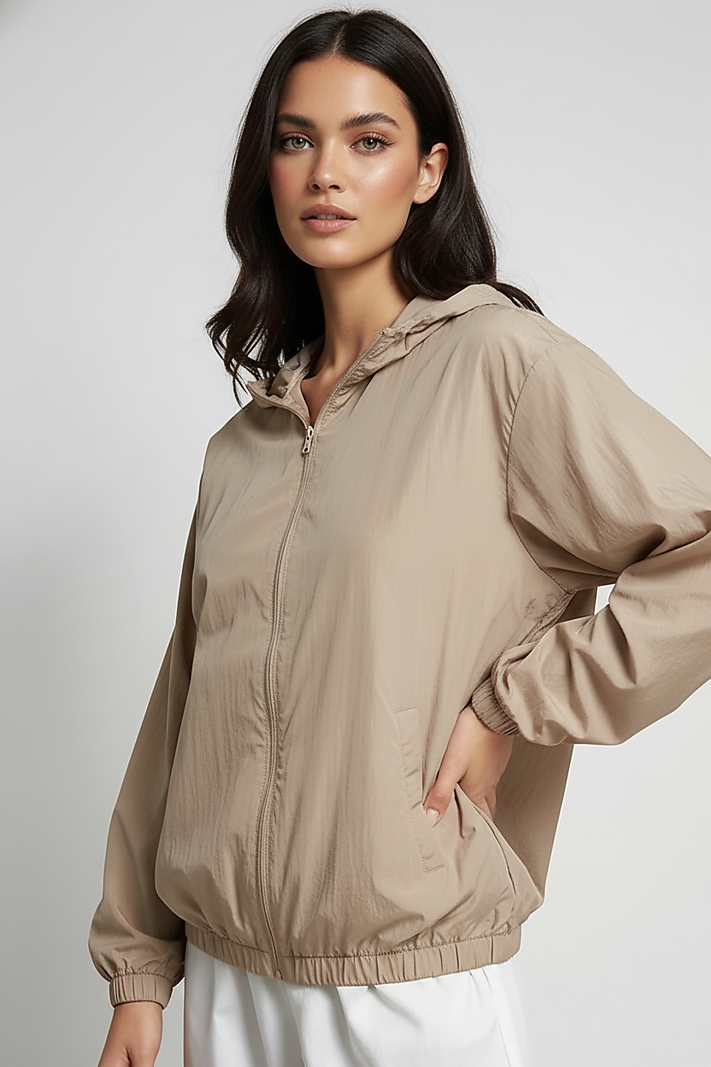 Lightweight Hooded Zipper Sunscreen Jacket