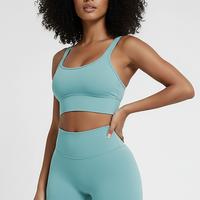 Running sports shorts, alternate angle view on model.