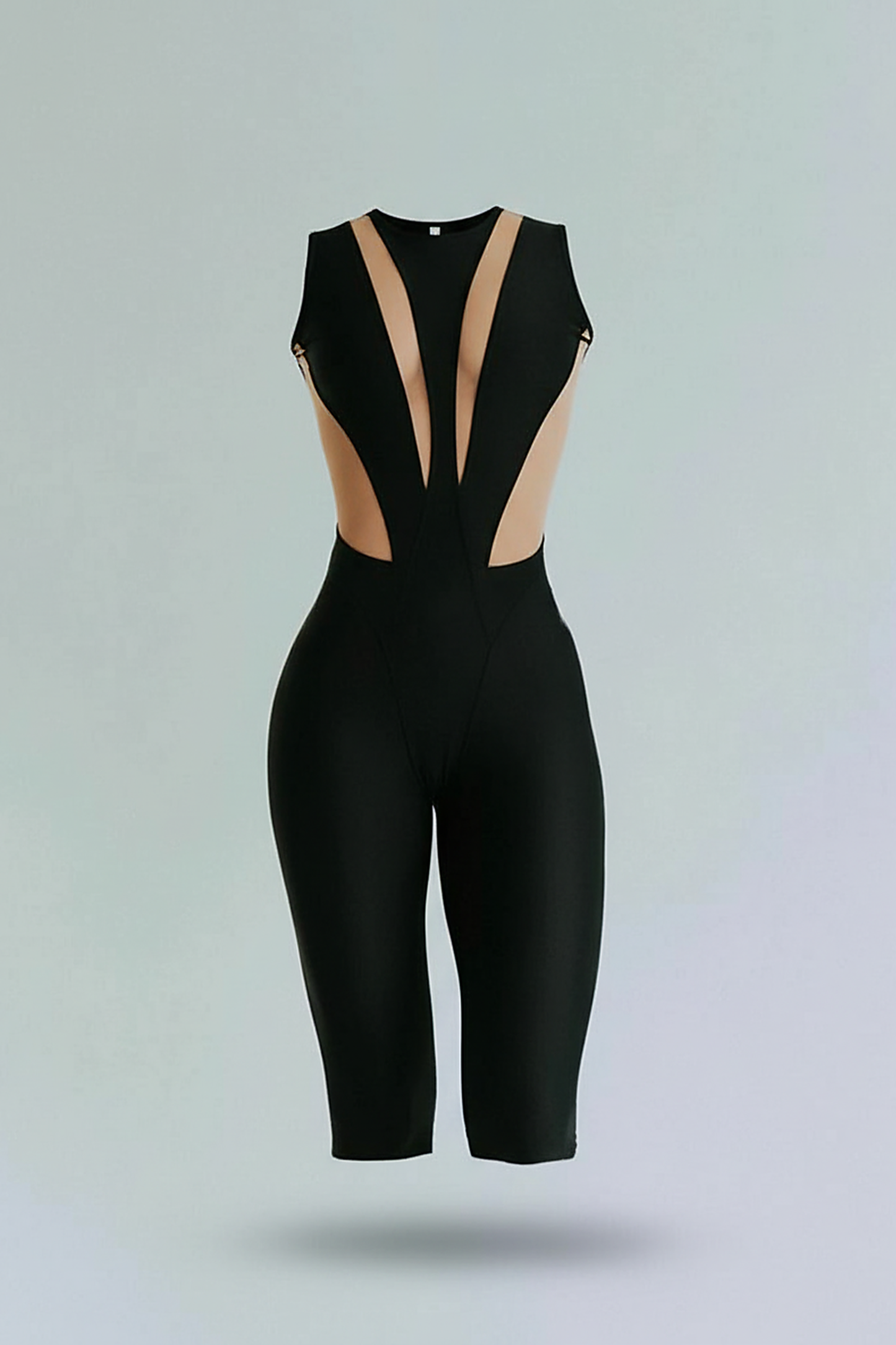 Sexy Mesh Patchwork Skinny Jumpsuit