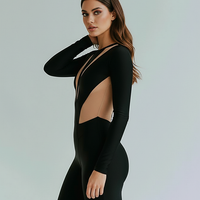 Sexy Mesh Patchwork Skinny Jumpsuit