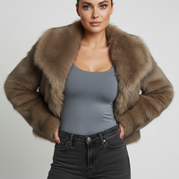 Hxao 2024 Woman Autumn Winter Faux Fur Coat