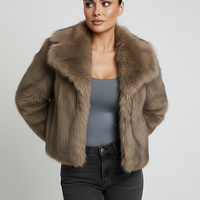 Hxao 2024 Woman Autumn Winter Faux Fur Coat