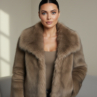 Hxao 2024 Woman Autumn Winter Faux Fur Coat