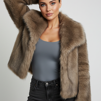 Hxao 2024 Woman Autumn Winter Faux Fur Coat