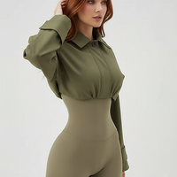 Women's Green Oversized Hooded Bomber Jacket