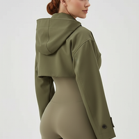 Women's Green Oversized Hooded Bomber Jacket
