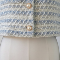 Elegant Tweed Single-Breasted Short Coat