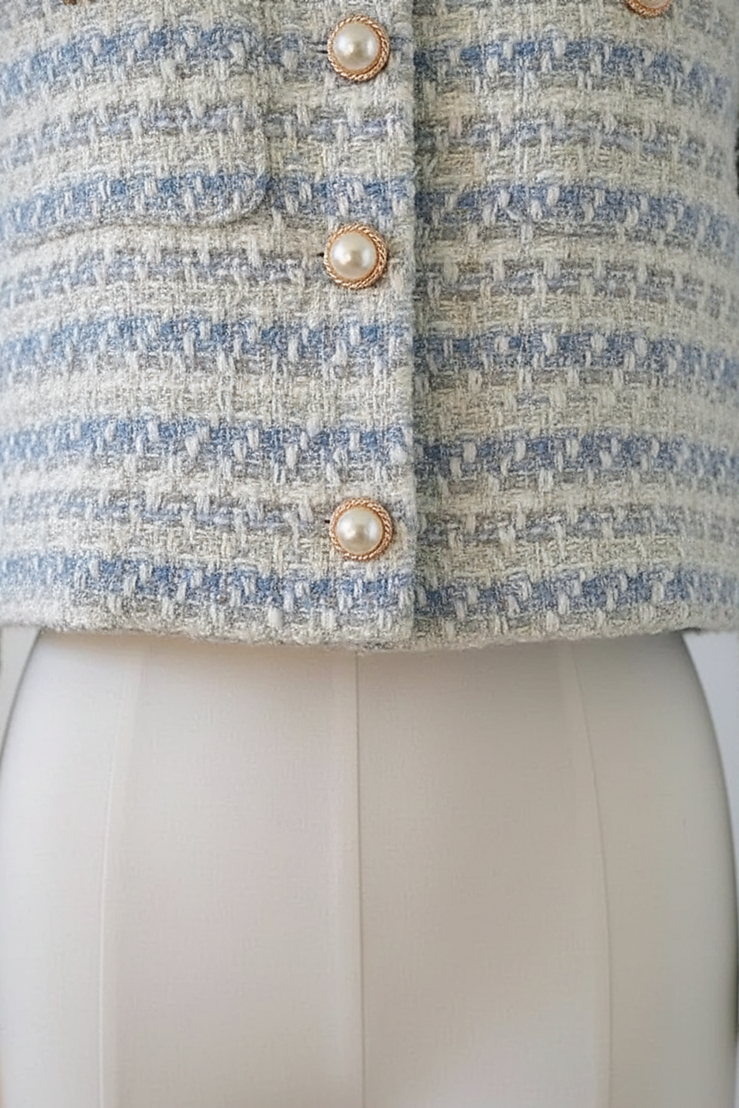 Elegant Tweed Single-Breasted Short Coat