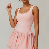 Yoga jumpsuit, front view on model.