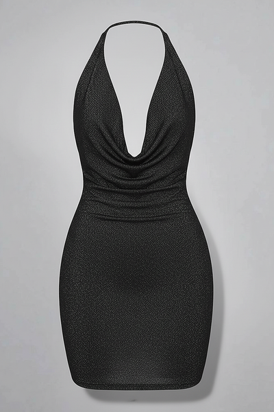 Cowl Neck Halter Mini Dress - Thorne & Ivy