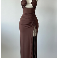 Puff Sleeve V-Neck Maxi Dress - Thorne & Ivy