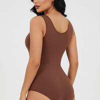 Slimming bodysuit, back view on model.