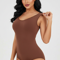 Slimming bodysuit, front view on model.