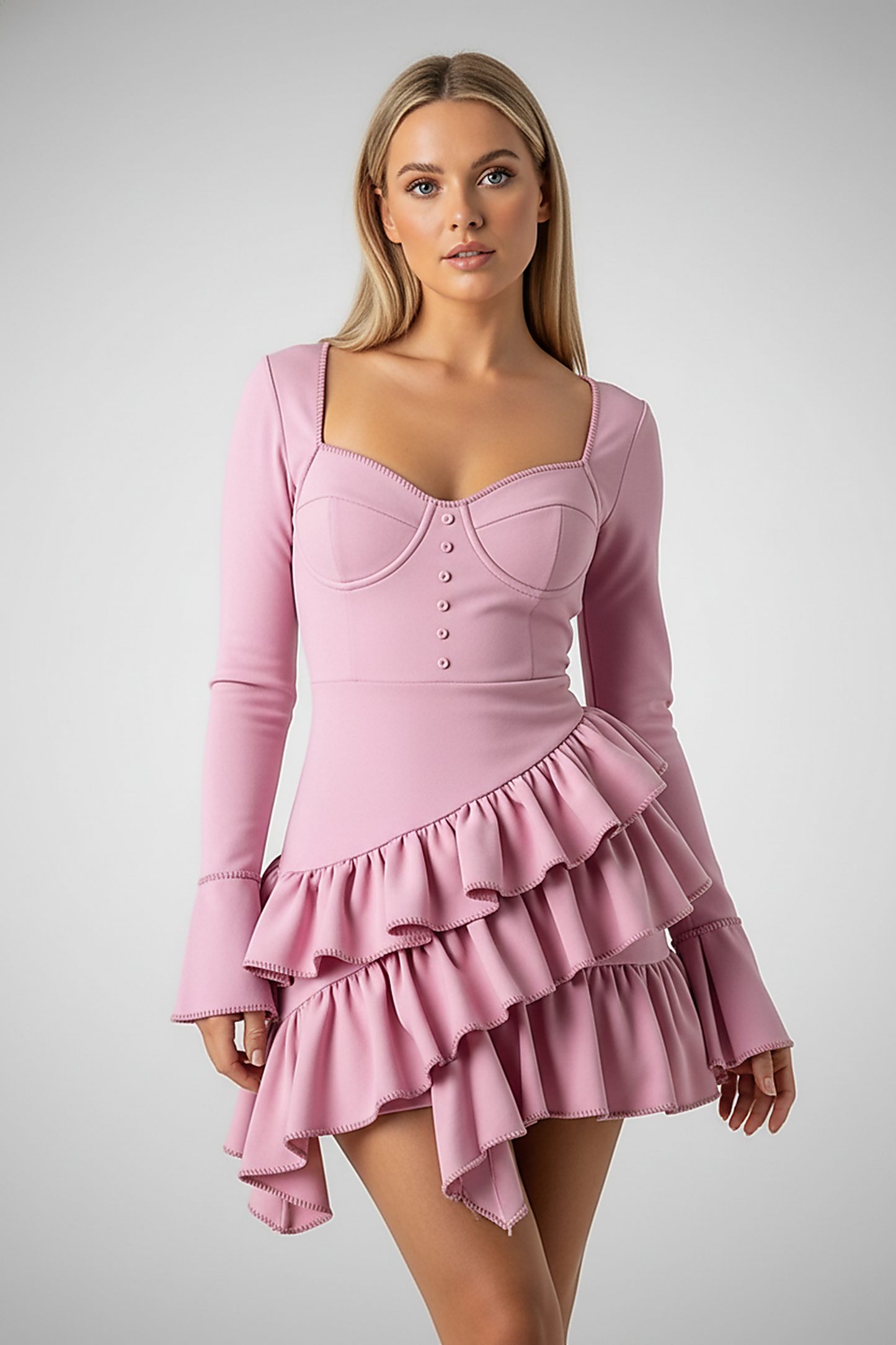 Floral Ruched Backless Maxi Dress - Thorne & Ivy