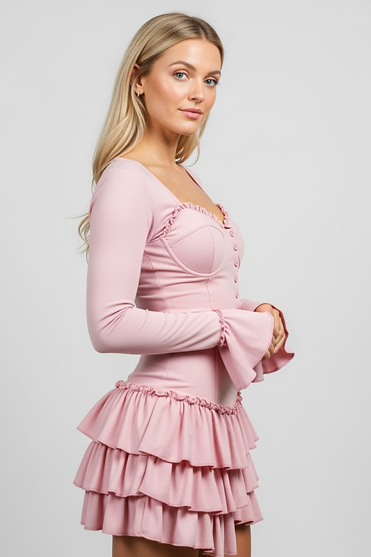 Floral Ruched Backless Maxi Dress - Thorne & Ivy