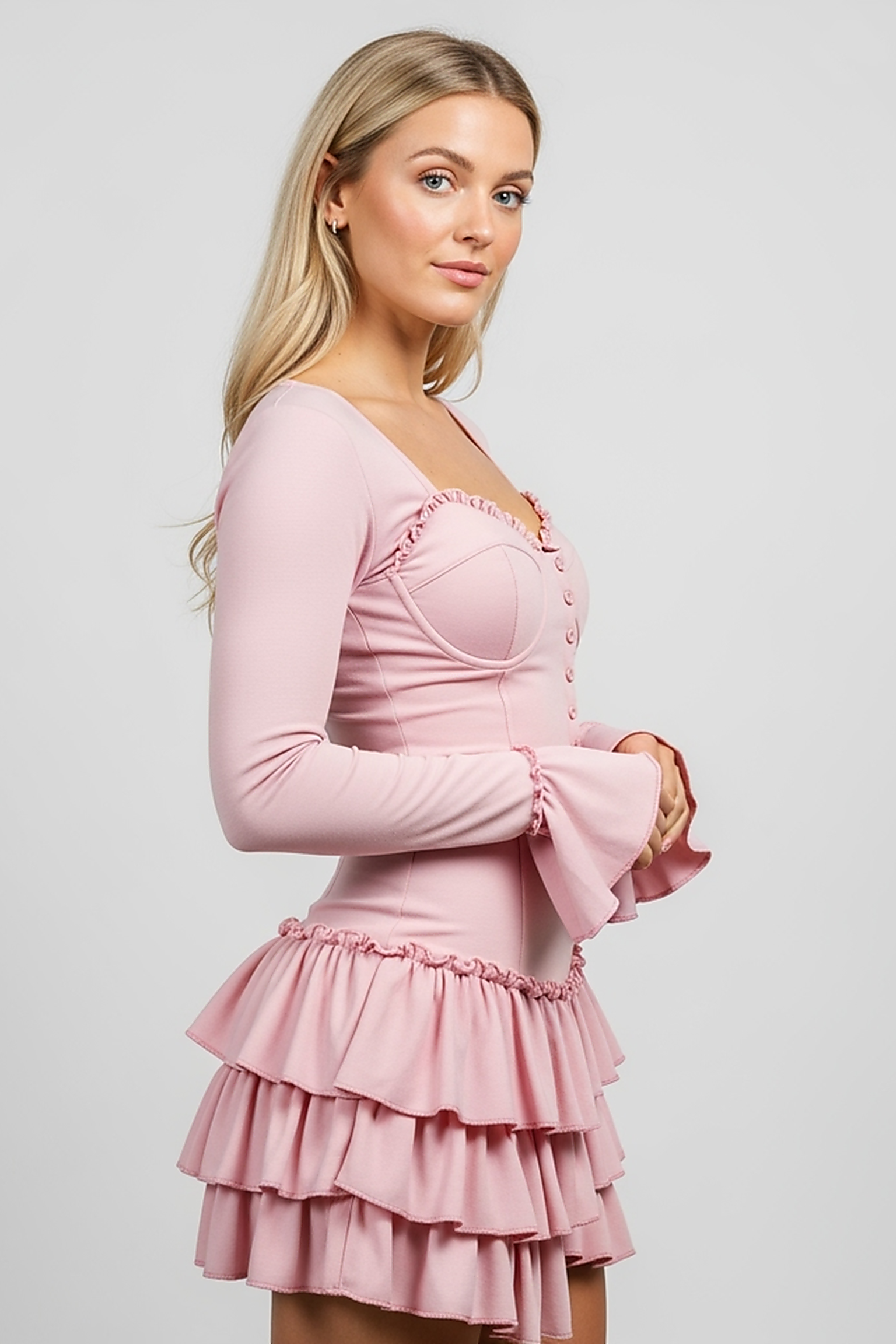 Floral Ruched Backless Maxi Dress - Thorne & Ivy