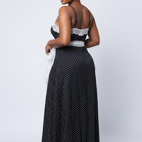 Polka Dot Suspender Maxi Dress - Thorne & Ivy