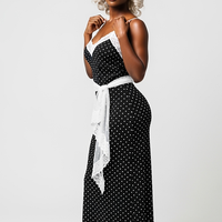 Polka Dot Suspender Maxi Dress - Thorne & Ivy