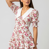 Printed Puff Sleeve Mini Dress - Thorne & Ivy