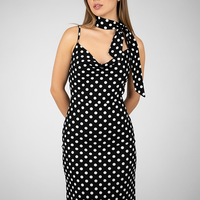 Polka Dot Tie-Front Maxi Dress - Thorne & Ivy