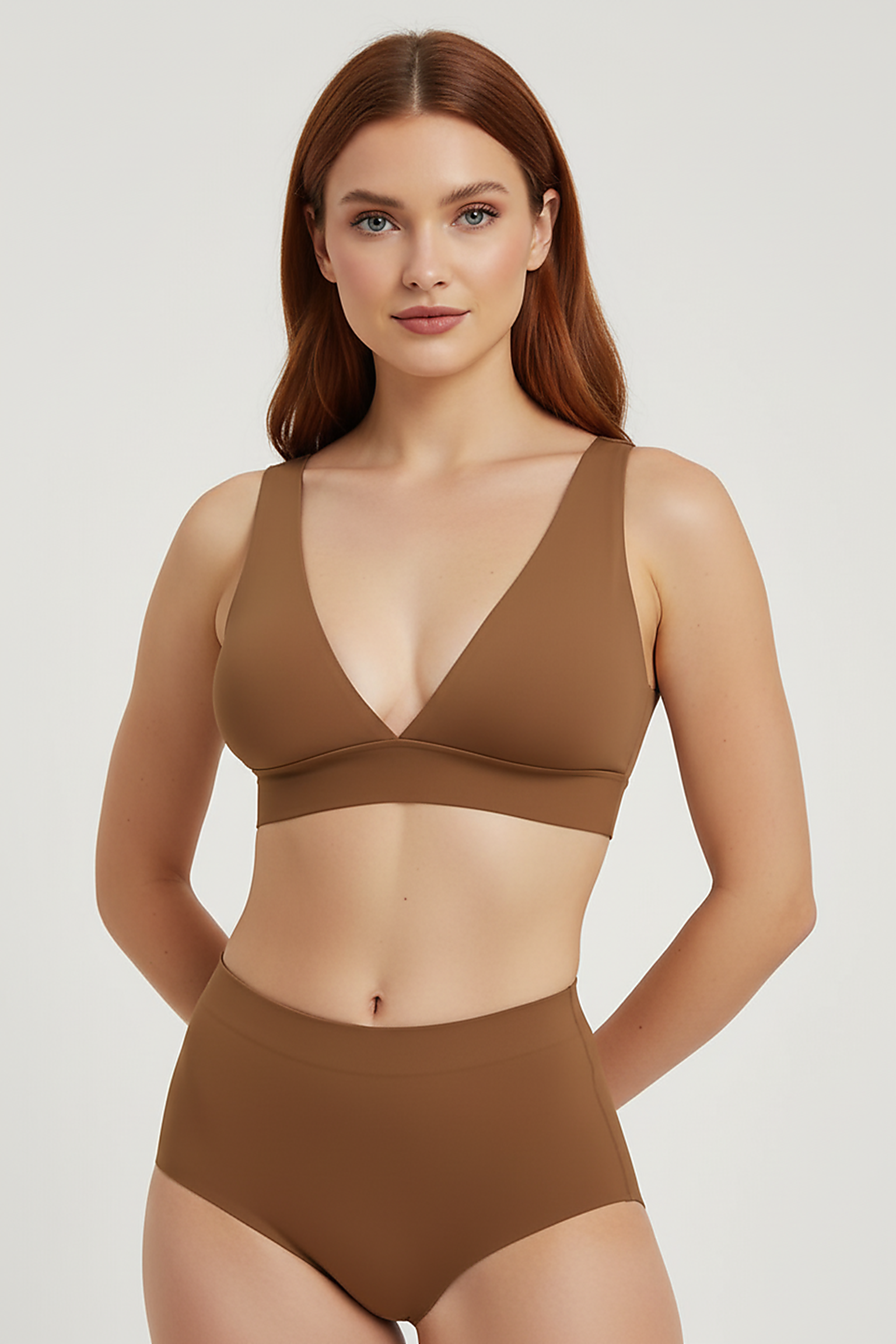 Seamless push-up padded bralette, alternate angle view.