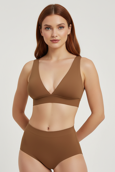 Seamless push-up padded bralette, alternate angle view.