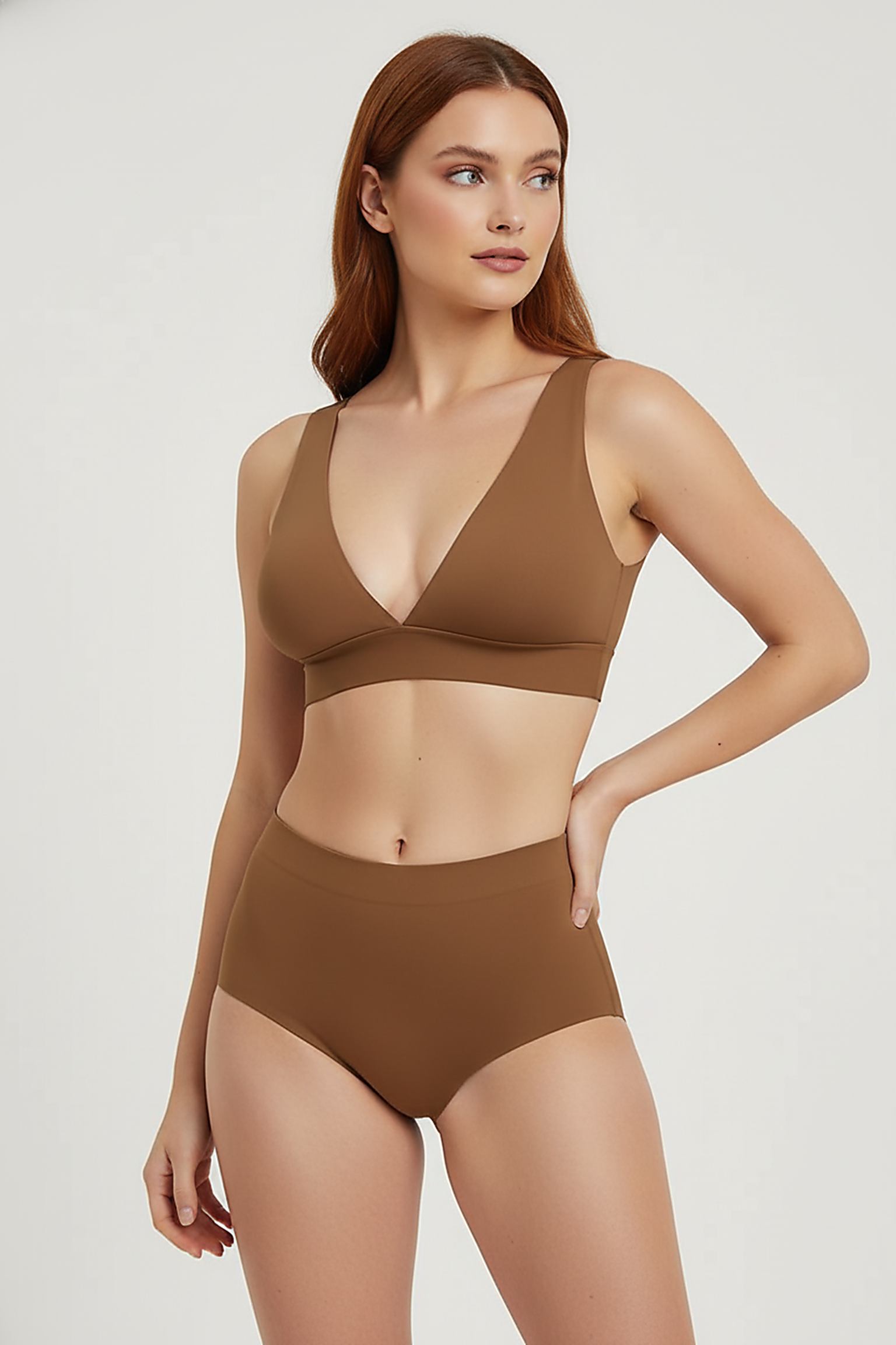 Seamless push-up padded bralette, alternate angle view.