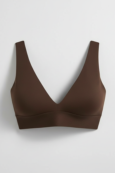 Seamless wireless comfort bralette, alternate angle view.