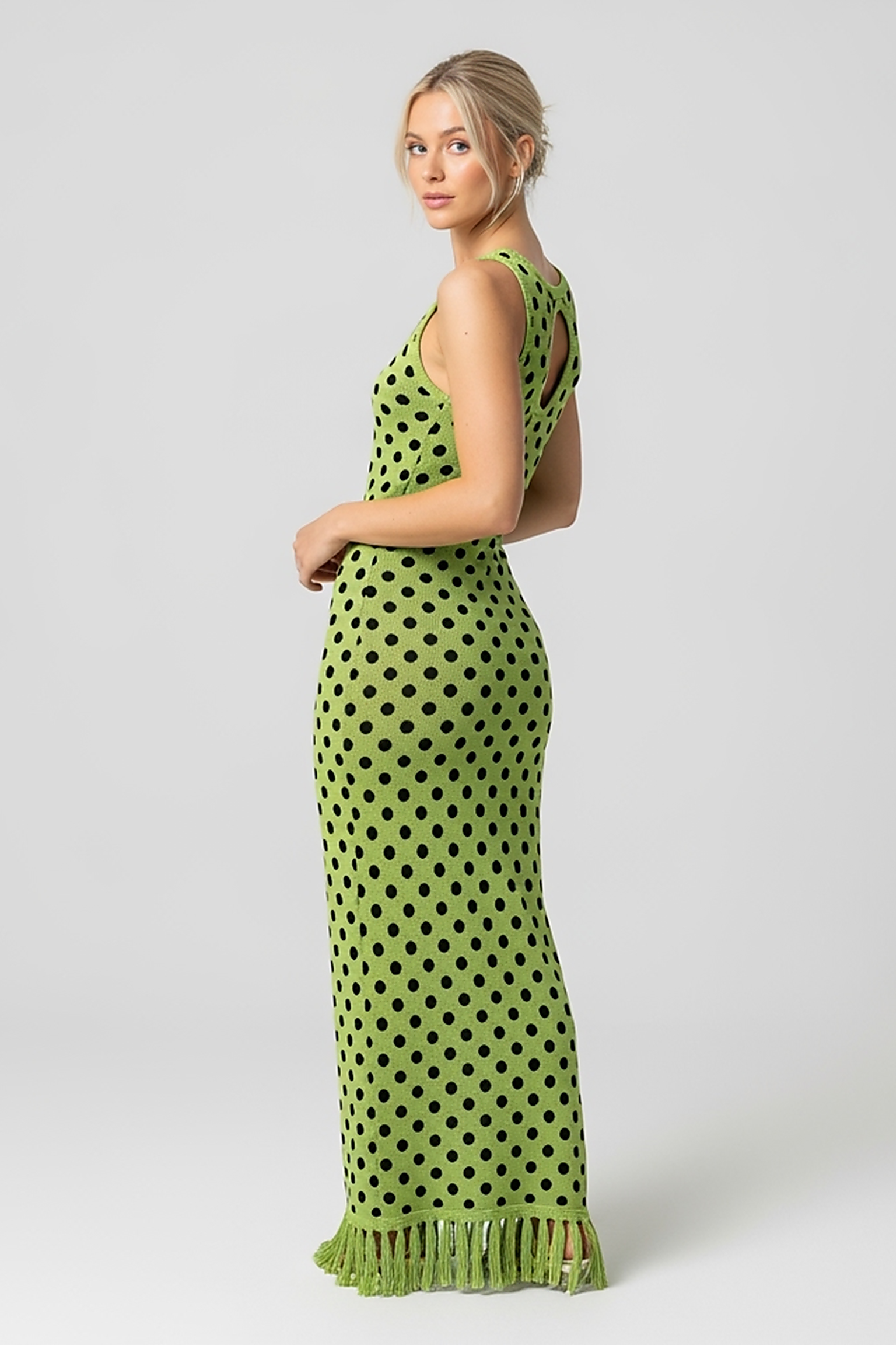 Knitted See-Through Maxi Cover-Up Dress - Thorne & Ivy